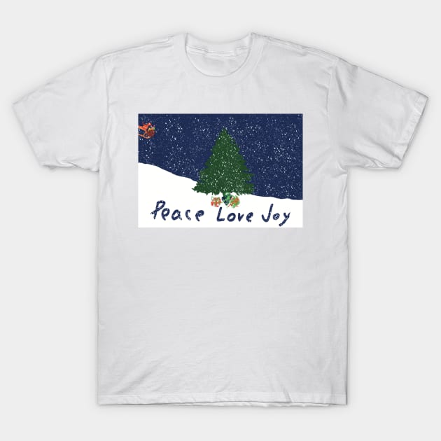 Peace Love and Joy T-Shirt by designs-by-ann